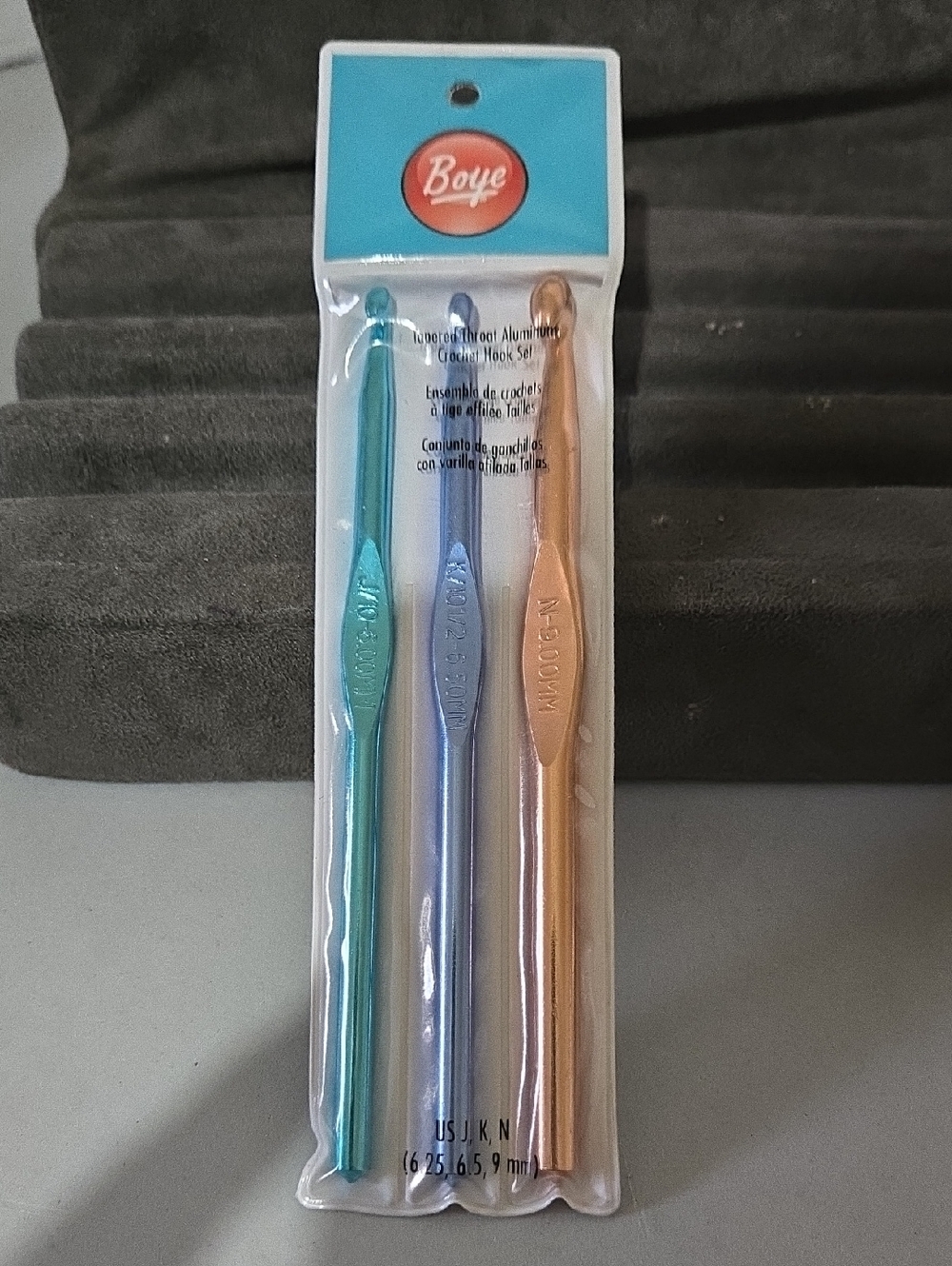Boye Metallic Crochet Hook Set - 6.25, 6.5, 9 mm
